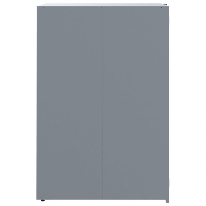 Obudowa na 3 kosze na śmieci, szara, 207x79x117 cm, stal