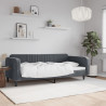 Sofa z funkcją spania, ciemnoszara, 90x200 cm, aksamit