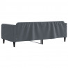 Sofa z funkcją spania, ciemnoszara, 90x200 cm, aksamit