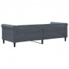Sofa z funkcją spania, ciemnoszara, 80x200 cm, aksamitna