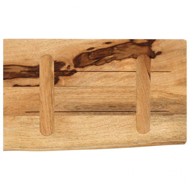 Blat stołu, 50x20x2,5cm, naturalna krawędź, surowe drewno mango