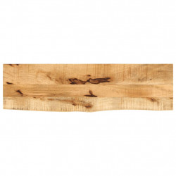 Blat stołu, 120x30x2,5 cm, naturalna krawędź, drewno mango