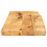 Blat stołu, 70x30x2,5cm, naturalna krawędź, surowe drewno mango