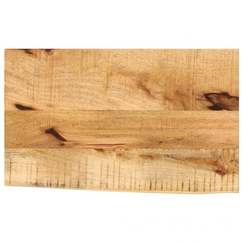 Blat stołu, 60x40x2,5cm, naturalna krawędź, surowe drewno mango