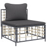 8-cz. zestaw wypoczynkowy do ogrodu, z poduszkami, antracytowy