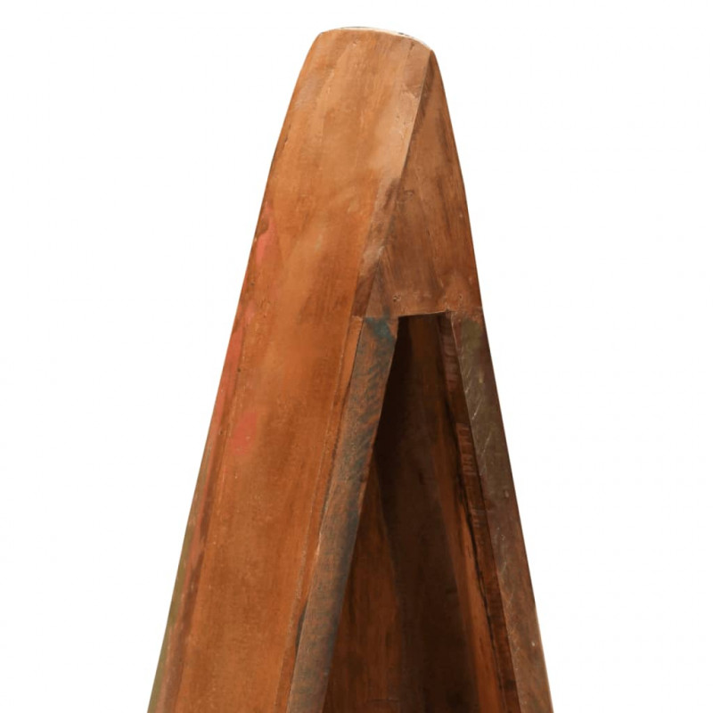 Drewniana szafka w kształcie łódki, 39x27x127 cm, drewno