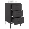 Szafka nocna, czarna, 36x39x68 cm, stal