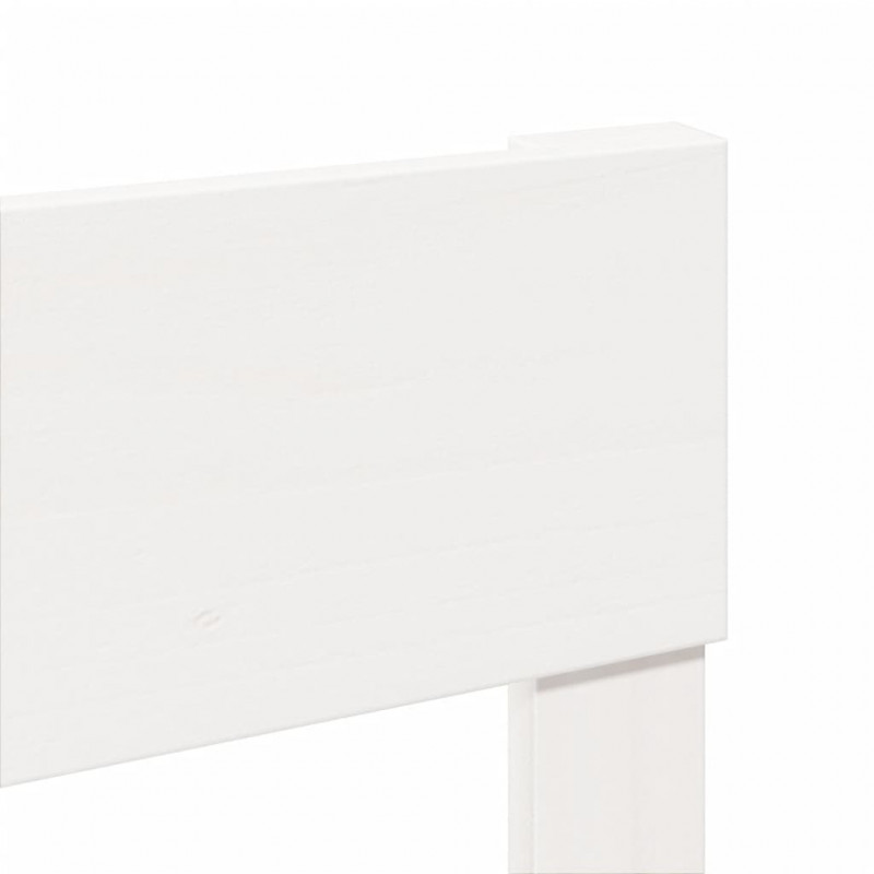 Rama łóżka bez materaca, biała, 90x200 cm, lite drewno sosnowe