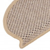 Samoprzylepne nakładki na schody, 15 szt., 65x21x4 cm, beżowe