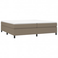 Rama łóżka bez materaca, taupe, 200x200 cm, obita tkaniną