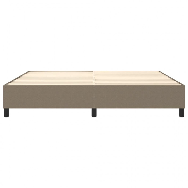 Rama łóżka bez materaca, taupe, 200x200 cm, obita tkaniną