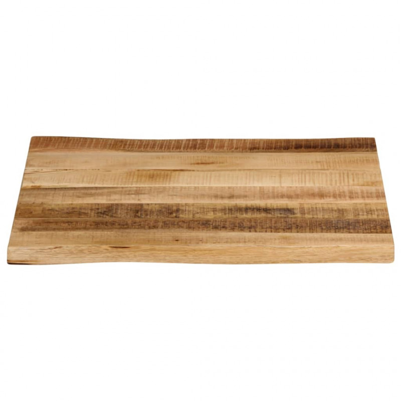Blat stołu z naturalną krawędzią, 80x80x2,5 cm, drewno mango