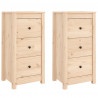 Szafki, 2 szt., 40x35x80 cm, lite drewno sosnowe