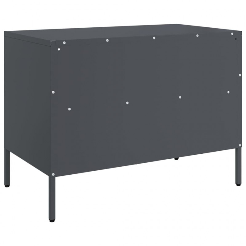 Szafka RTV, antracytowa, 68x39x50,5 cm, stalowa