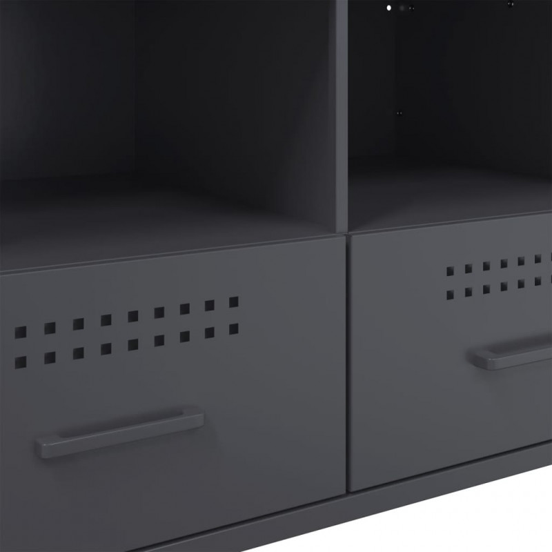 Szafka RTV, antracytowa, 68x39x50,5 cm, stalowa