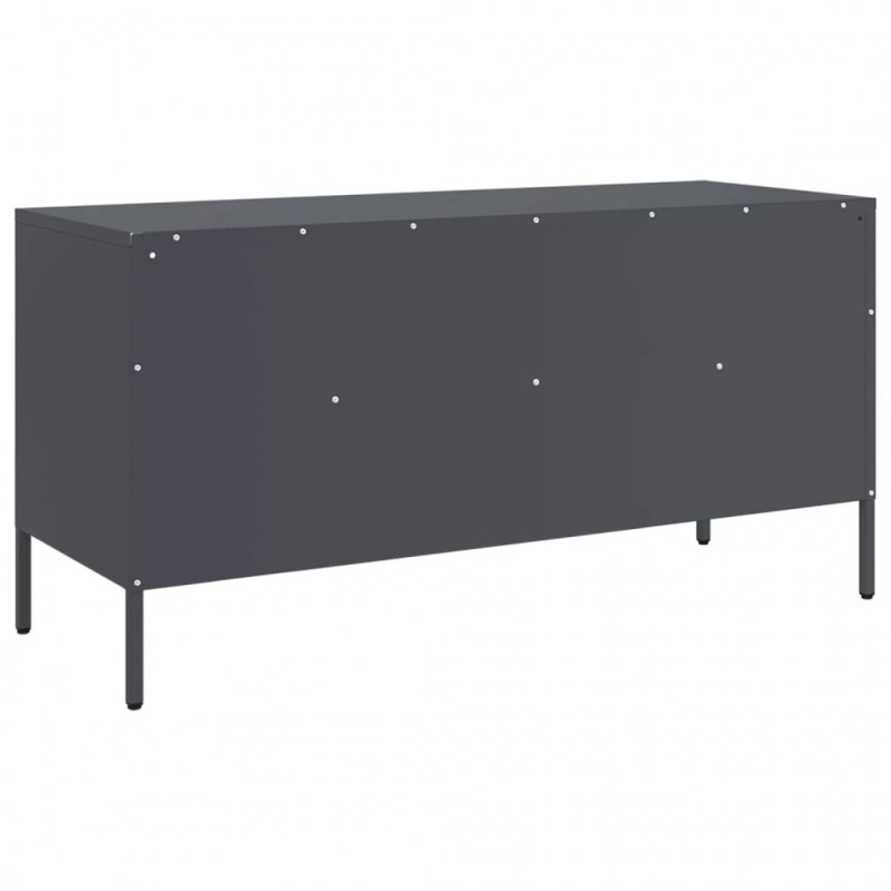 Szafka pod telewizor, antracytowa, 100,5x39x50,5 cm, stalowa