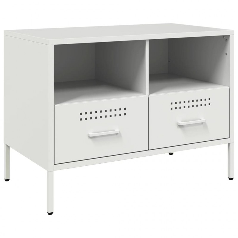 Szafka pod telewizor, biała, 68x39x50,5 cm, stalowa