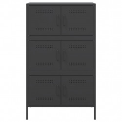 Szafka, czarna, 68x39x113 cm, stal