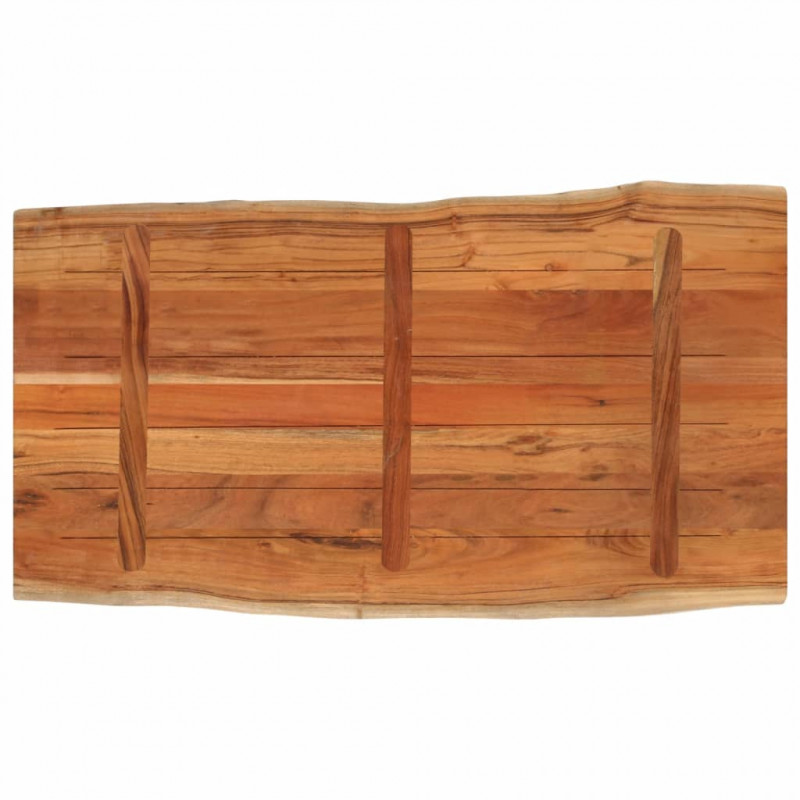 Blat stołu, 100x60x2,5 cm, drewno akacjowe, naturalna krawędź