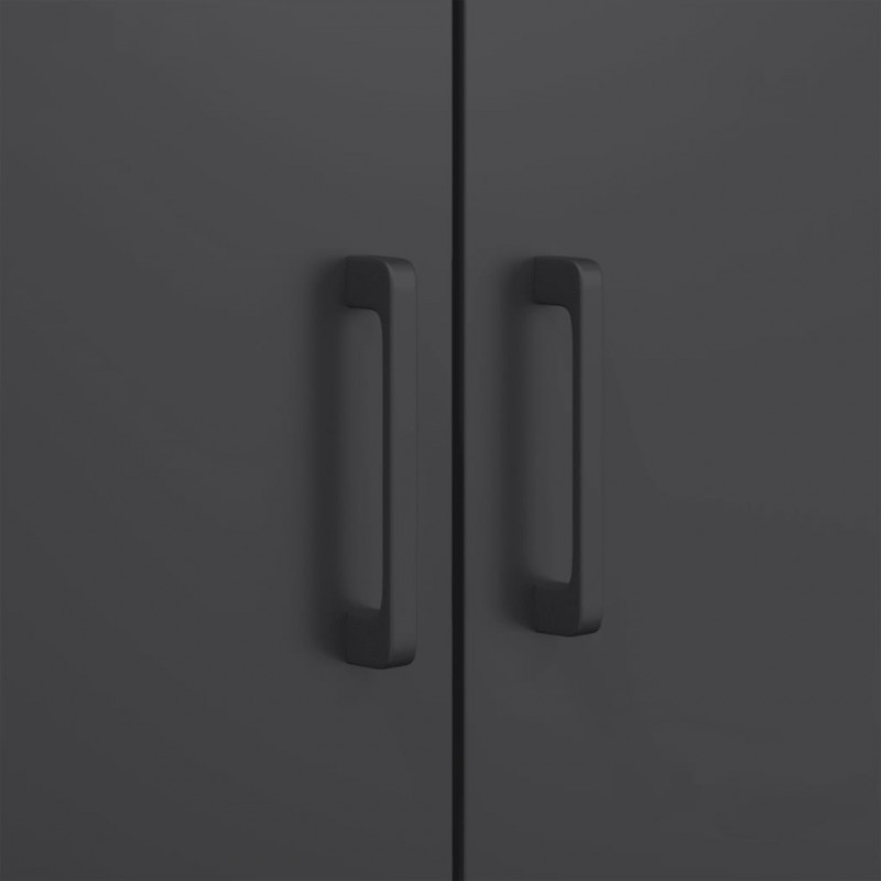 Szafka, czarna, 68x39x113 cm, stal