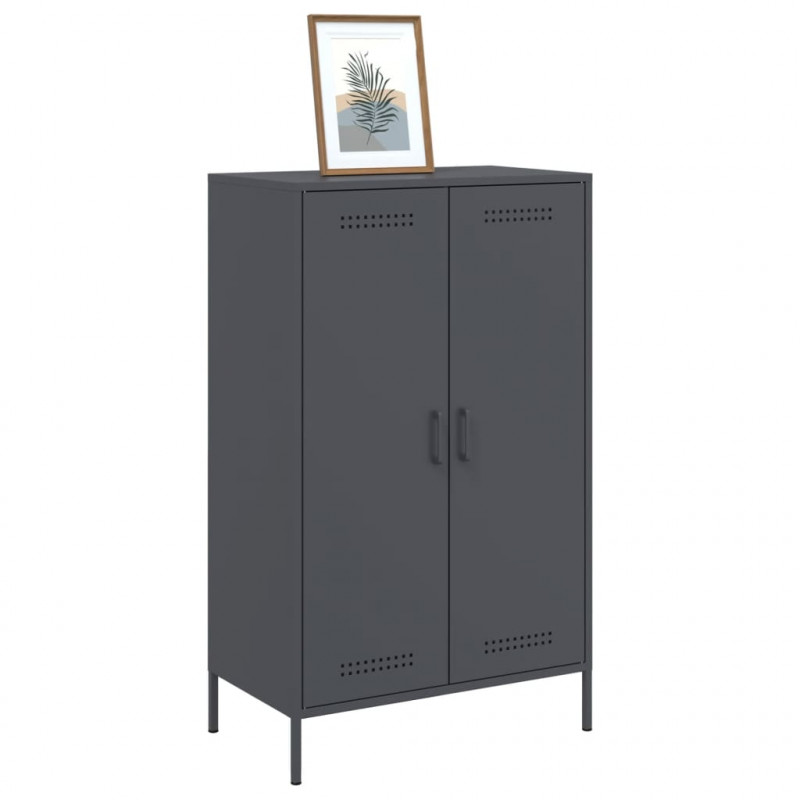 Szafka, antracytowa, 68x39x113 cm, stal