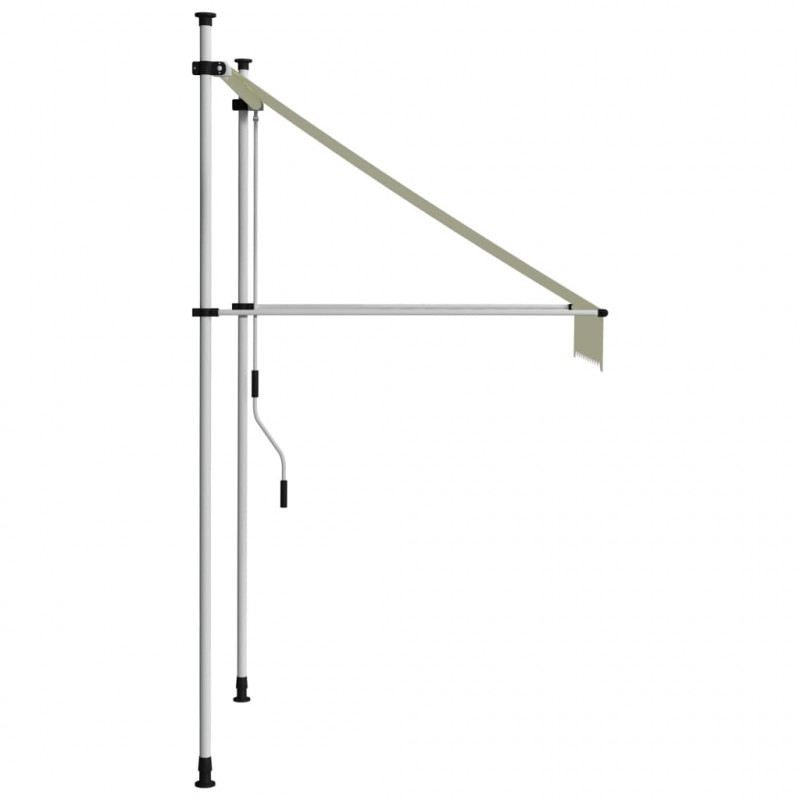 Markiza zwijana ręcznie, 100 cm, kremowa