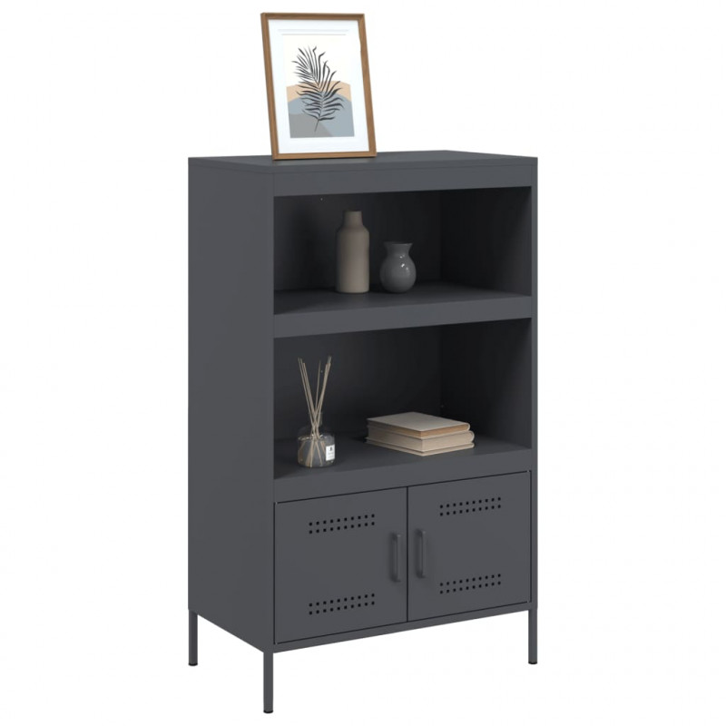 Szafka, antracytowa, 68x39x113 cm, stal