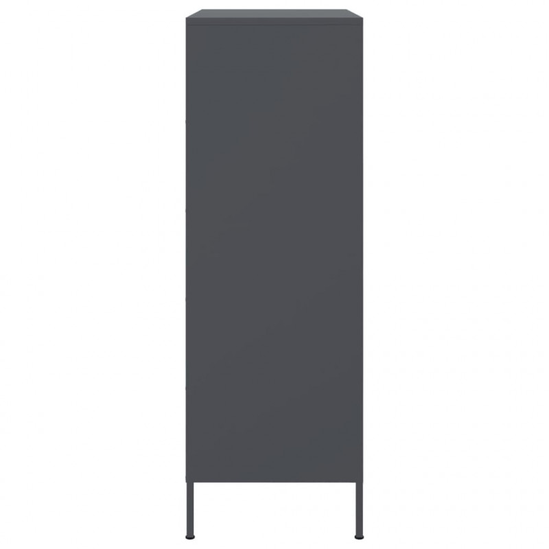Szafka, antracytowa, 68x39x113 cm, stal