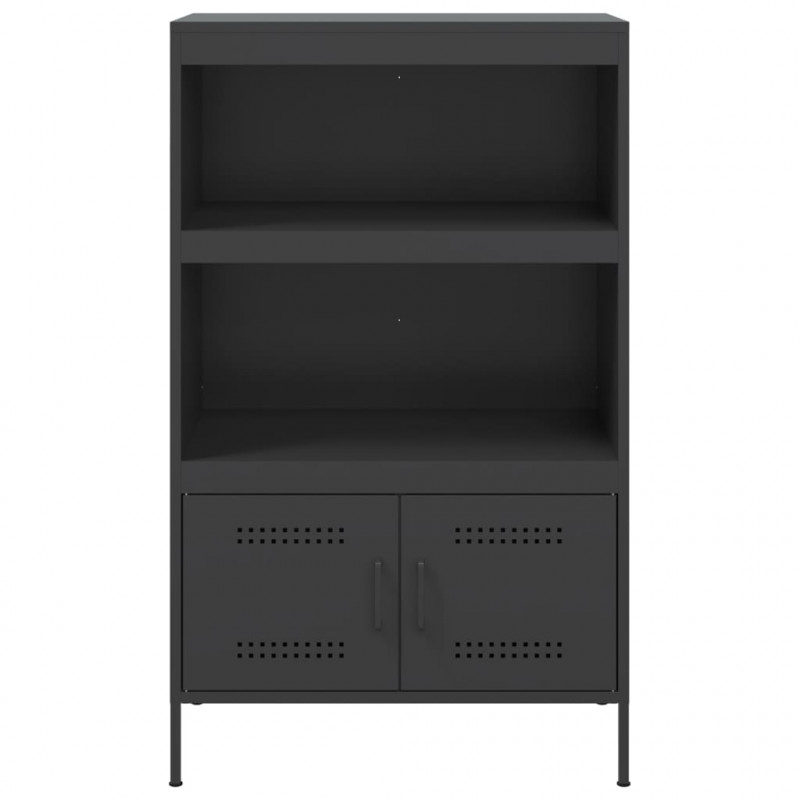 Szafka, czarna, 68x39x113 cm, stal
