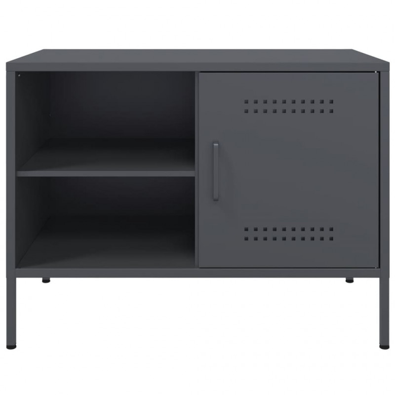 Szafka pod telewizor, antracytowa, 68x39x50,5 cm, stalowa