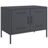 Szafki RTV, 2 szt., antracytowe, 68x39x50,5 cm, stalowe