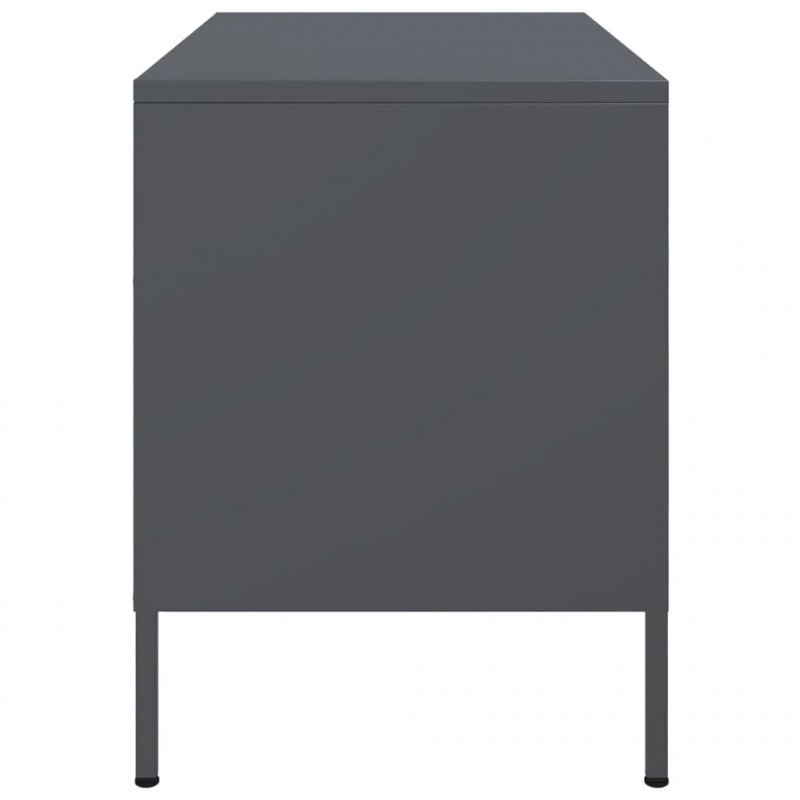 Szafki RTV, 2 szt., antracytowe, 68x39x50,5 cm, stalowe