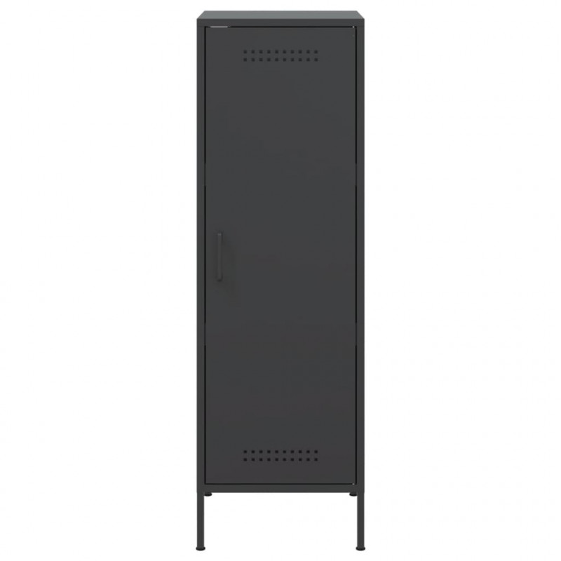 Szafka, czarna, 36x39x113 cm, stal