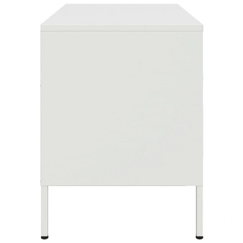 Szafka pod telewizor, biała, 68x39x50,5 cm, stalowa
