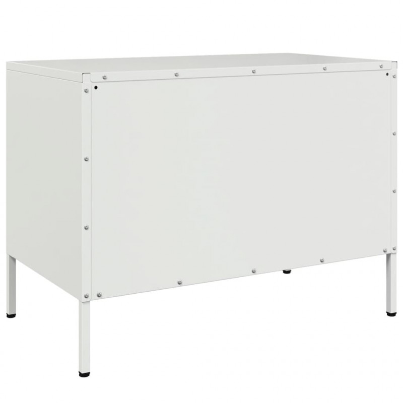 Szafka pod telewizor, biała, 68x39x50,5 cm, stalowa
