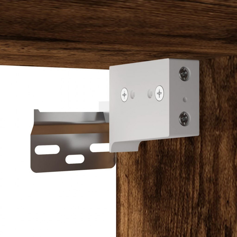 Witryna, przydymiony dąb, 60x8,5x58 cm, materiał drewnopochodny