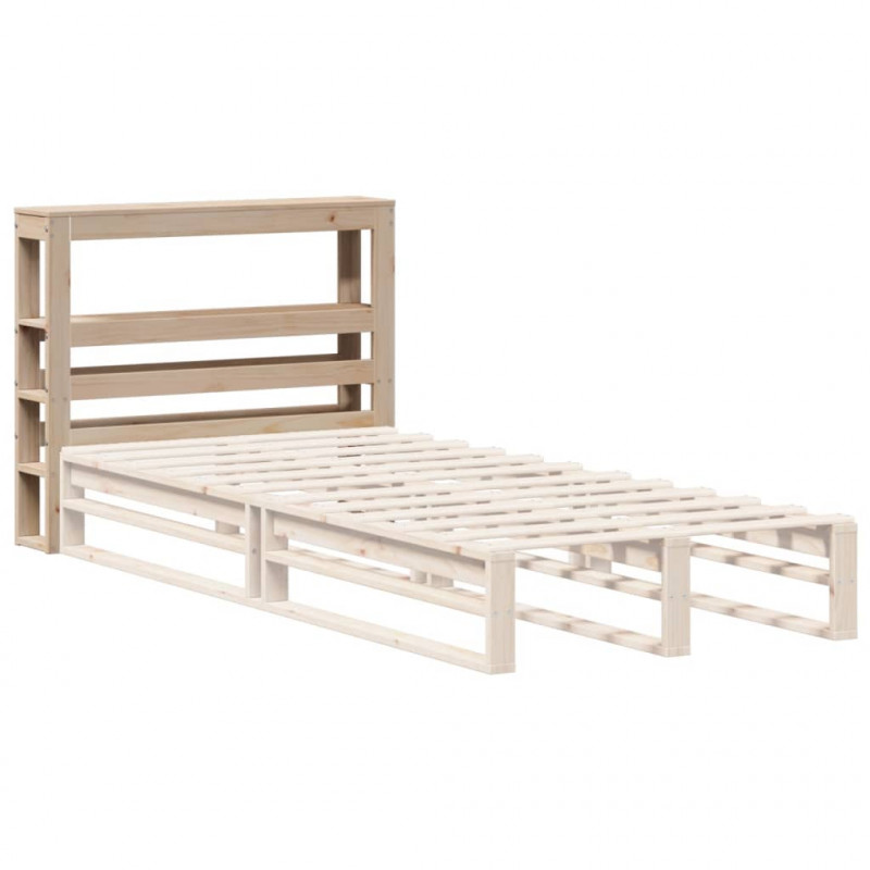 Wezgłowie do łóżka, z półkami, 100 cm, lite drewno sosnowe