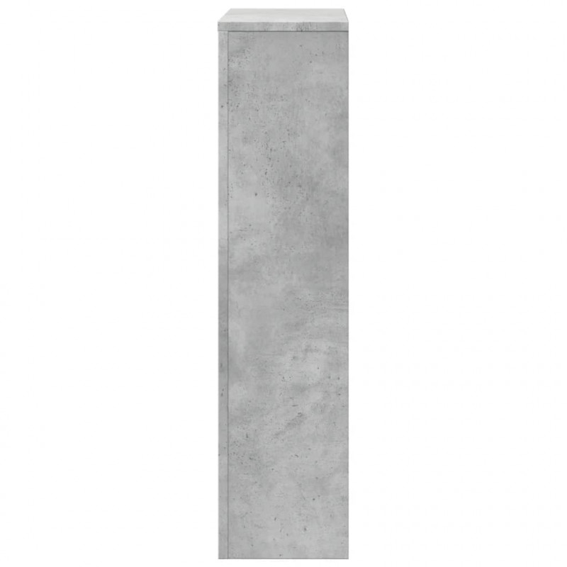 Osłona na grzejnik, szarość betonu, 104x20x82 cm