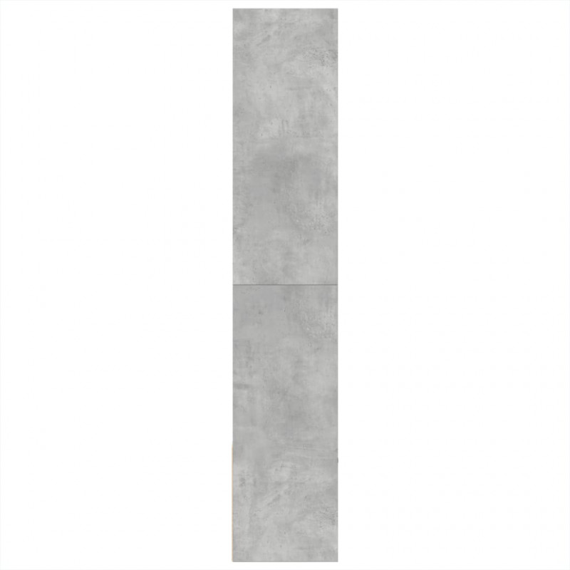 Regał, szarość betonu, 100x36x189 cm, materiał drewnopochodny