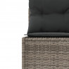 Sofa ogrodowa z poduszkami, okrągła, szary rattan PE