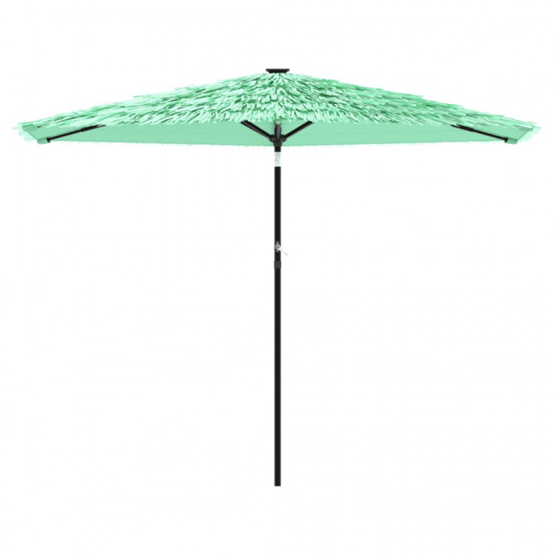 Parasol ogrodowy na stalowym słupku, zielony, 288x288x225 cm