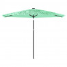Parasol ogrodowy na stalowym słupku, zielony, 288x288x225 cm
