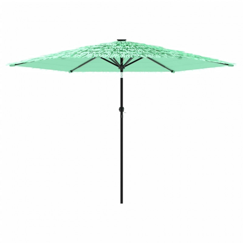 Parasol ogrodowy na stalowym słupku, zielony, 288x288x225 cm