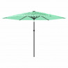 Parasol ogrodowy na stalowym słupku, zielony, 288x288x225 cm