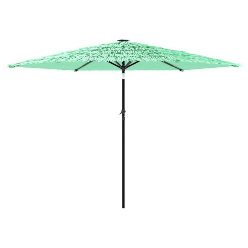 Parasol ogrodowy na stalowym słupku, zielony, 288x288x225 cm