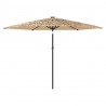 Parasol ogrodowy na stalowym słupku, brązowy, 288x288x225 cm