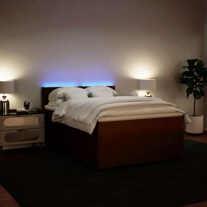 Łóżko kontynentalne z materacem, różowe, 140x200 cm, aksamit