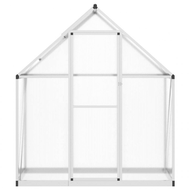 Szklarnia z ramą podstawy, srebrna, 169x58x195 cm, aluminium