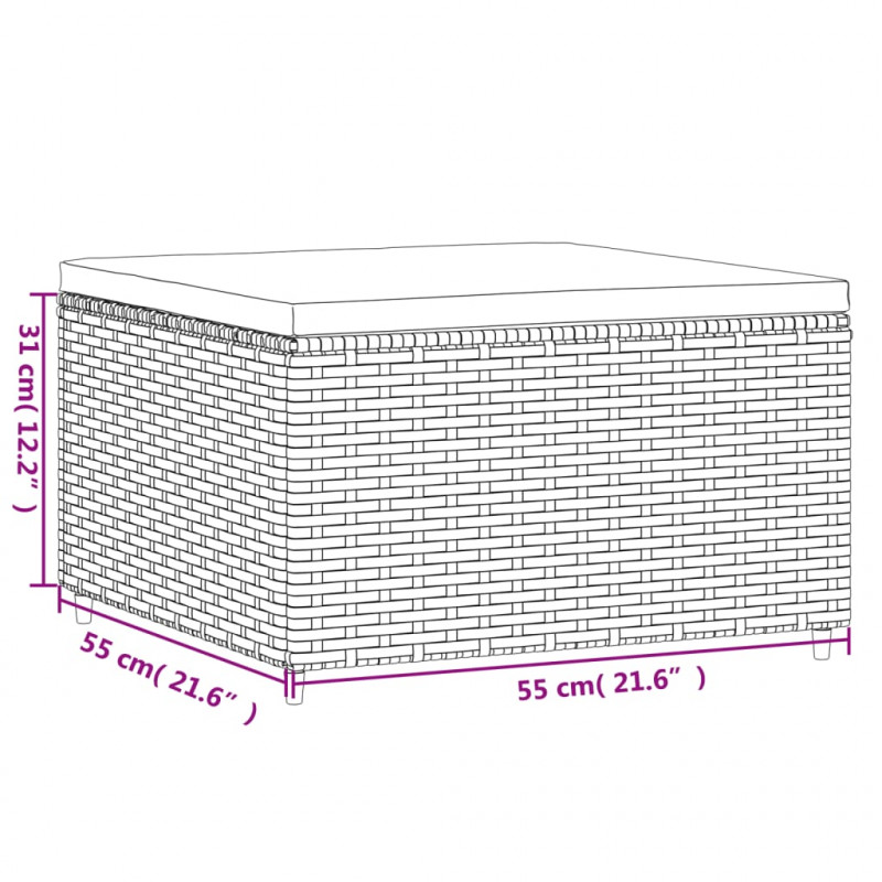 4-cz. zestaw wypoczynkowy do ogrodu, poduszki, szary rattan PE