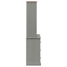 Kredens VIGO, szary, 78x40x175 cm, lite drewno sosnowe